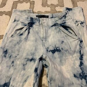 Veronica Beard Tye die washed Kallie Straight High Rise Jeans